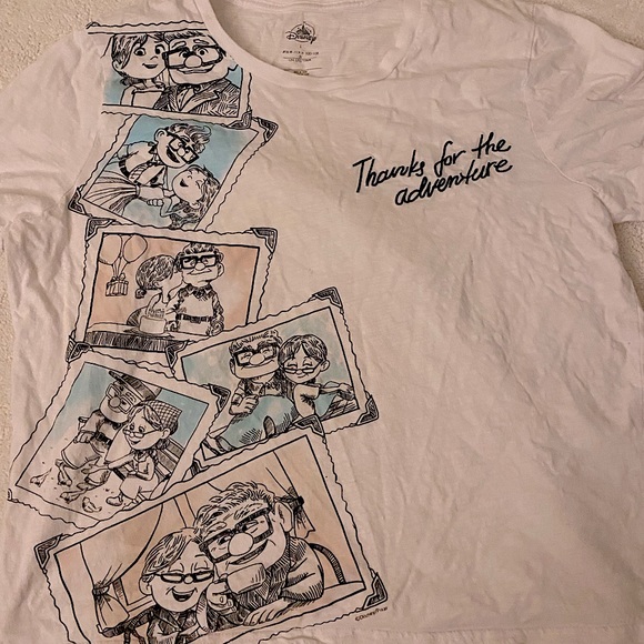 Carl and Elle "Thanks For The Adventure" Disney's Up Shirt - Picture 3 of 3